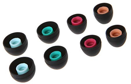 Yushu 4 paires (XS/S/M/L) coussinets en silicone souple, compatibles avec les écouteurs intra-auriculaires à 90 %, accessoires pour écouteurs, embouts en silicone pour écouteurs