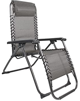 INDA-Exclusiv Chaise de jardin Comfort – Fauteuil relax – Chaise longue – Pliable – Réglable – Avec repose-tête