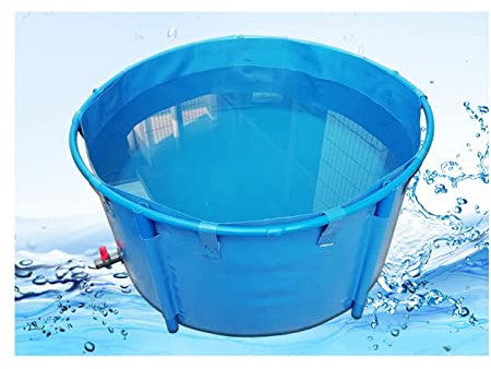 Piscine Fuori Terra, Laghetto for pesci pieghevole da giardino con cornice for piscina con telaio resistente allo strappo Borsa for la conservazione dell'acqua in tela impermeabile for patio, dimensio