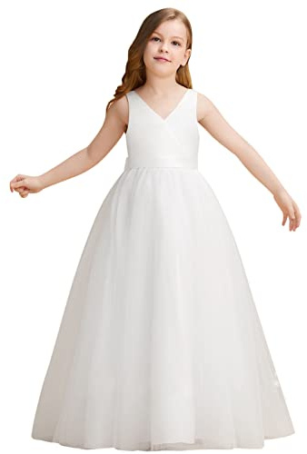 Kids Girl Lace Bow Dress Flower Girl Performance Princess Wedding Formal Half Sleeve Tutu Dress Clothes String Black