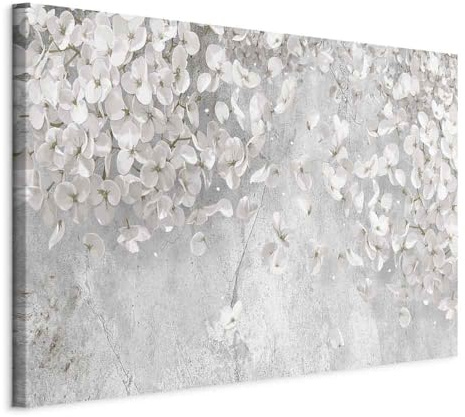 artgeist Acoustic Canvas Wall Art Print Flowers 35x24 in - 1pcs Picture with Acoustic Foam Sound Print Artwork Room Acoustics Soundproofing Concrete Cement Modern b-C-1004-b-a