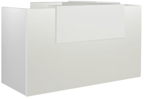 OFILIKE. Banco Reception Basic Angolo, Tavolo Banco Reception a L (160x160 (Frontale x Angolo), Bianco)