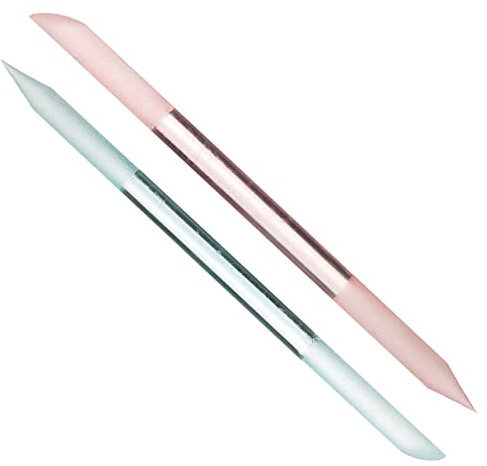 minkissy 2St Nagelfeile Nagelhautschieber aus Kristall weibliche Maniküre-Datei bisschen nail repair professioneller Nagellack Nagelschneider Maniküre-Werkzeuge für Frauen Mode Glas Puffer