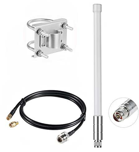 Lora 915mhz Antenna 5.8dbi Long Range Antenna with 10ft Cable for Helium Hotspot Nebra Bobcat 300 SenseCAP M1 Hotspot Finestra HNT Miner& Meshtastic LORA32 915MHz ESP32 LoRa OLED Board