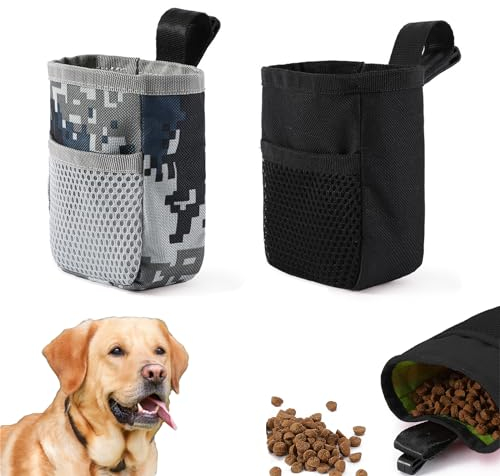 YNR Futterbeutel Hundetraining Leckerlibeutel für Hunde Tragbare Futterbeutel Hundetraining Vielseitig Hände Frei Leckerlietasche wasserdichte Leckerli Trainingstasche 2 Stück
