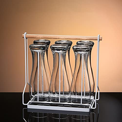 RUHEN Vaso para Beber Juego de 6 Vasos Grandes de Cerveza de 16 oz Vasos creativos para Cerveza, Whisky, Jugo Juego de Vasos de Vidrio Transparente de Gran Capacidad sin Plomo