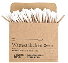 Wattestäbchen aus Bambus und Baumwolle 12 x 100 Stück