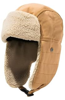 ZALXOZYL Warme und Plüschige Fliegermütze Mit Bommel für Herren Thermo-Beanie-Mütze Geeignet für Outdoor-Sportarten Herren-Bommelmütze Handschuhe Bommelmütze Damen Khaki Einheitsgröße