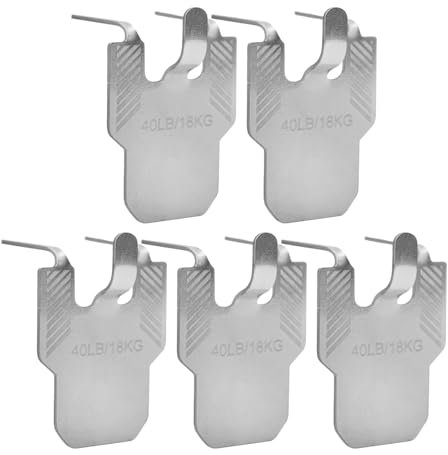 Ganchos para cuadros sin clavos, ganchos duros para fotos de pared, 5 ganchos de acero para fotos, fijaciones de fotos, soportes de metal para gráficos, pancartas, espejos, pósteres, obras de arte