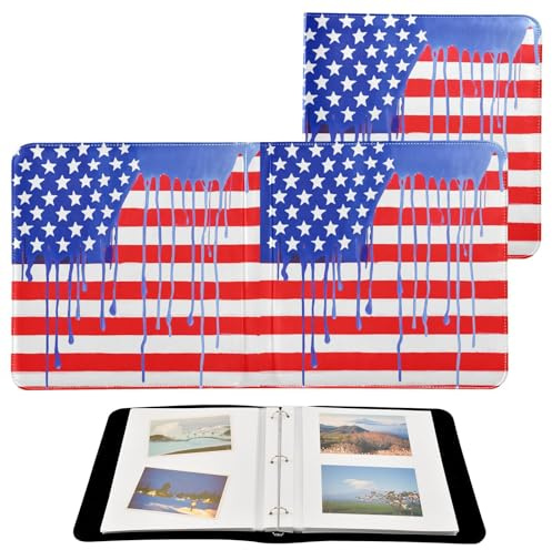 JUMBEAR Grande album fotografico autoadesivo con 20 pagine, album fai da te, per matrimoni, famiglia, bambini, vacanze, bandiera americana