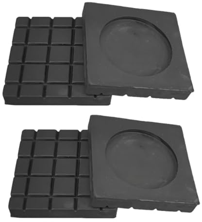 perfk Lot de 4 Tapis Anti-Vibration Machine à Laver, Patins Anti-Vibrations pour Machine à Laver 6cmx6cm, Pied Machine a Laver, Pieds de Support pour Réduction du Bruit, pour Lave-Linge et Sèche-Linge