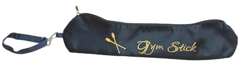 Jiuvaso Sac de Rangement pour Bâtons de Gymnastique, Sac de Transport Zippé, Nylon Rythmique, Léger, Portable, Pochette de Rangement Facile à Utiliser, Noir, L