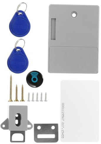 HEALEEP Elektronisches Rfid Möbelschloss aus ABS Unsichtbares Schrankschloss ohne Bohren Sicherung für Medikamente und Schubladen im Homeoffice und Haushalt