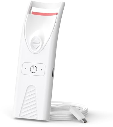 Smiling Shark Recourbe Cils Chauffant, Recourbe-cils Électrique avec 55°C Constant - 24h de Courbure Naturelle, Chauffage Rapide en 15s et Charge Type-C – Recourbe-cil Portable pour Tous Les Cils