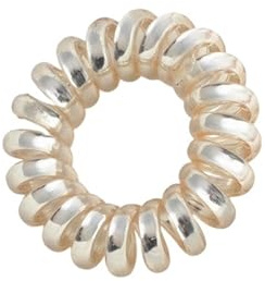 Gomas para el pelo en espiral 5 uds. Cintas elásticas multicolores for el cabello en forma de espiral, coleteros for, banda goma, cuerda for, cable telefónico, accesorios for Para uso diario(Silver)