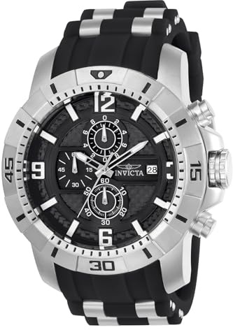 Invicta Herren-Armbanduhr Pro Diver mit Edelstahl-Armband schwarz blau 26 (Modell: 24962, 24966)