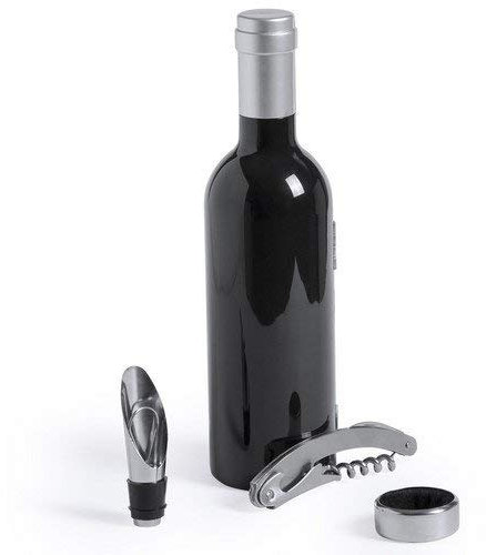 Lote de 20 Set de Vino Regalo Elegant con 3 Accesorios en Caja de Regalo - Botella Set de Vino, Abridores, Abrebotellas para Detalles, Regalos y Recuerdos de Bodas