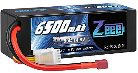Zeee 4S Lipo Akku 14,8V 80C 6500mAh Batterie RC Hardcase mit T Stecker