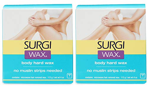 Surgi-Wax Microwave Hair Removal Hard Wax for Body, 4-Ounce Boxes (Pack of 2)