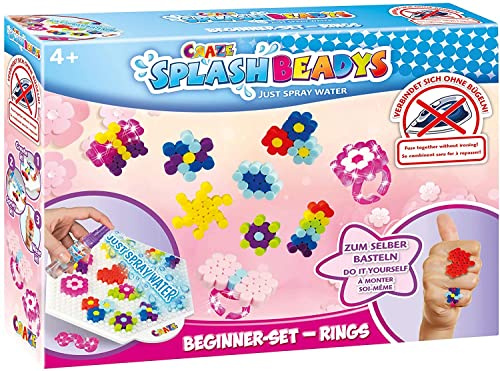 Craze Splash BEADYS stift startset gör-det-själv barnsmycken med vattenpärlor för barn pysselset barn strykpärlor set utan strykning ringar gör det själv 17852, liten
