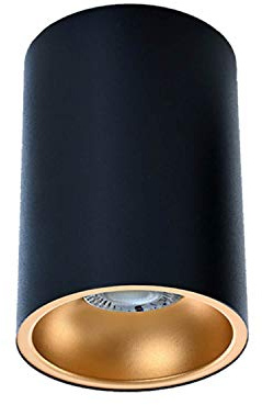 ENERGMiX LED Unterbauspot SPOTLIGHT Unterbauleuchte Aufbauleuchte Downlight Deckenleuchte Deckenspot rund mit Leuchtmittel GU10 5w 360 Lumen schwarz Warmweiß