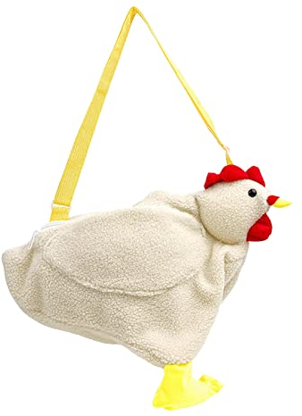 Harilla Faux Tote Satchel Henbag Lustiger Rucksack Flauschig Niedlich Damen kuschelig Weich Umhängetasche kuschelig Handtasche, Beige