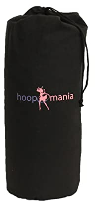 hoopomania Tasche für Hula Hoop Reifen aus 100% Baumwolle in schwarz – Beutel für Hulahoop