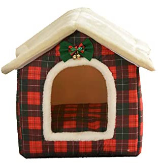 Hundehaus, tragbares Katzen-Iglu-Bett, arktisches Fleece, waschbar, Katzenhütte, Höhle, Haus, kleines Hundezelt, Kabine für drinnen und draußen