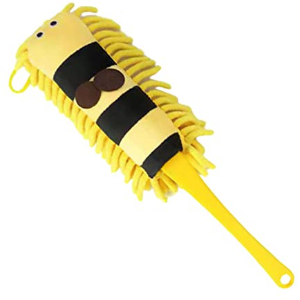 kowaku Mikrofaser-Staubwedelbürste für Kinder, Spielzeug, waschbarer Mehrzweck-Staubwedel für Fenster, GELB