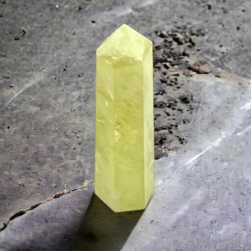 arana's - Obelisco de cuarzo citrino - Cristales curativos en varitas torre 6 lados facetados terminacion punta - Meditacion terapia sanacion chakras - Piedras naturales (1, Barra cuarzo citrino)