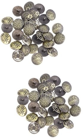 Lurrose 60stücke Vintage Knöpfe Gemischte Retro Rundknöpfe Aus Antikem Bronze Für Nähen Basteln Und -projekte Robustes Leichtes Material Mit Verschiedenen Mustern Und Farben