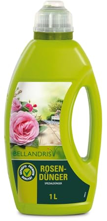 Bellandris Rosendünger - Fördert gesundes und kräftiges Wachstum von Rosenblüten, mit wichtigen Nährstoffen für alle Rosenarten - 1000ml