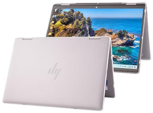 mCover Coque rigide uniquement compatible avec ordinateur portable convertible 2 en 1 HP Envy x360 14-FAxxxx/14-FCxxxx 2 en 1 2024 ~ 2025 (ne convient pas aux autres modèles HP) – Transparent