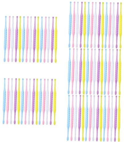 FRCOLOR 100stücke Teiliges Ohrenschmalz Entferner Tragbare Ohrlöffel Mit Doppeltem Kopf Sanfte Ohrreinigungswerkzeuge in Bunten Farben Für Effektive Ohrenschmalz Entfernung Und Für