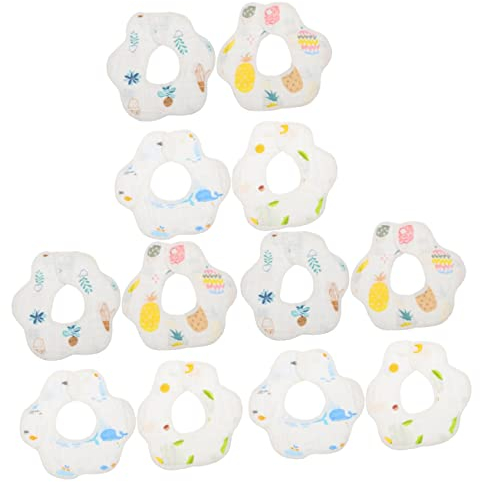 TOYANDONA 12stücke Baumwolle Mit Niedlichen Tiermotiven Wasserdichte Und Saugfähige Für Neugeborene Und Kleinkinder Schutz Kleidung Beim Füttern Und Zahnen