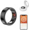 Smart Ring Hombre y Mujer, Smartring Fitness Tracker con Estuche de Carga, IP68 Resistente al Agua, frecuencia cardíaca, oxígeno en Sangre, sueño, Deportes,Talla 9
