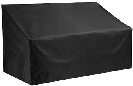 Housse de Protection pour Banc de Jardin Extérieur 2/3/4 Places - Coupe-Vent, Étanche, Anti-UV - Tissu Oxford 210D pour Canapé, Chaise Longue