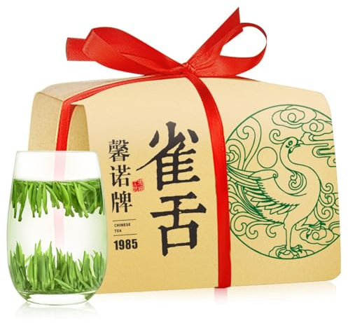 Tè Verde Que She Premium in Foglie Sfuse, Pre-ming 200g / 7,05oz Delicato E Naturalmente Fresco