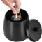 Cenicero Exterior con Tapa y Base Antideslizante, Cenicero Mesa Acero Inoxidable Antiolores Antiviento, Frasco Colillas Cigarrillos Portátil para Jardin, Oficina, Balcón, Bares, Sala Estar (Negro)