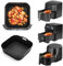Airfryer Silikonform für Philips 2000 Serie 6,2L (NA230/00), Airfryer Zubehör für Cosori Turboblaze 6L und Clearblaze 6,2L, 1 Stück wiederverwendbare Silikonform für Heißluftfritteuse, schwarz.