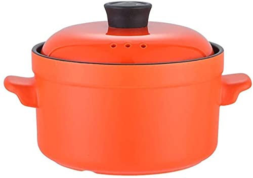 YBVBCXCB Cacerola de cerámica, Olla de Barro, Olla esmaltada, Cacerola de Hierro Fundido con Tapa, Resistente a la decoloración, Apta para Todas Las Fuentes de Calor, 5
