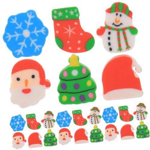BESTonZON Radiergummis Für Junge Mädchen in Weihnachtsform Zarte Radiergummis Für Bleistifte Kinderzubehör