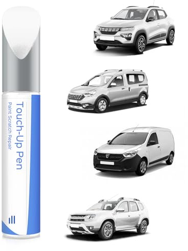 PARTS4EV 369 Blanc Glacier Vernice per riparazioni per Dacia Esatta corrispondenza – Riparazione di graffi e scheggiature
