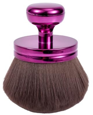 Gosknor Large Self Tanning Brush, Kabuki Wide Head Body Makeup Tanner Blending Brush Oval Self Tan Back Applicator Sunscreen Applicator for Sunscreen Foundation Back Leg Arm Face Body (Purple)