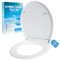 Abattant de WC avec système d'abaissement automatique - Fonction Quick Release et Softclose - Montage facile - En Duroplast - Antibactérien - Jusqu'à 250 kg - Amovible - Ovale