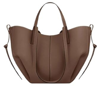BQWXIEC Große Kapazität Tote Bag für Frauen Echtes Leder Vintage Handtasche Trendy Designer Schultertasche mit passender Clutch