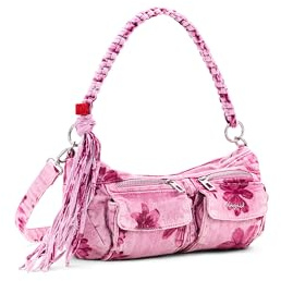 Desigual Schultertasche Umhängetasche Margaritas Donos Denim Across Body Bag Candy Pink rosa