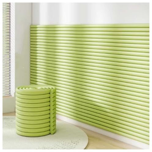 TMKDNNKG Gepolsterte Wandpaneele, 3D-Selbstklebende Wandpaneele, gepolsterte Paneelwand, 1 cm Dickes Antikollisions-Wandkissen-Bettkopfteil, für den Wandschutz im Schlafzimmer(Grün)