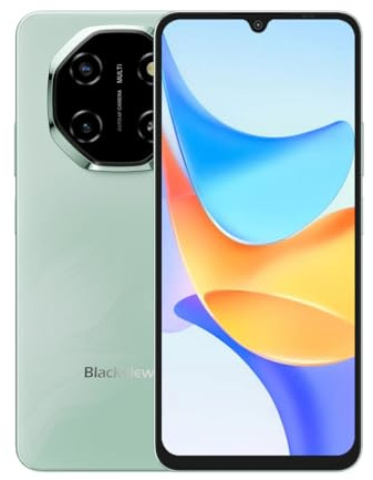 Blackview Shark 6 5G | 6,88 HD+ 120 Hz Display | 12GB RAM + 128GB (espandibile fino a 2TB) | Fotocamere 16MP + 8MP | 5000 mAh | Dual SIM | NFC | GPS | Wi‑Fi | 2 anni di garanzia | Verde Menta