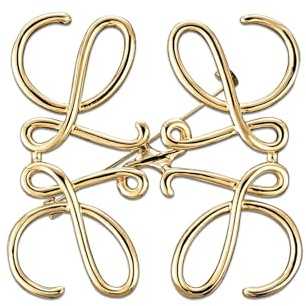 VELAJA Brosche Damen Geometrisch, Elegante Goldene Anstecknadel für Kleid Mantel Schal Tasche, Modeaccessoires 5x5cm Schmuck